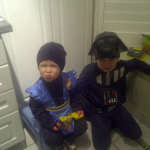Ben & William at Halloween- I asked them to look fierce!